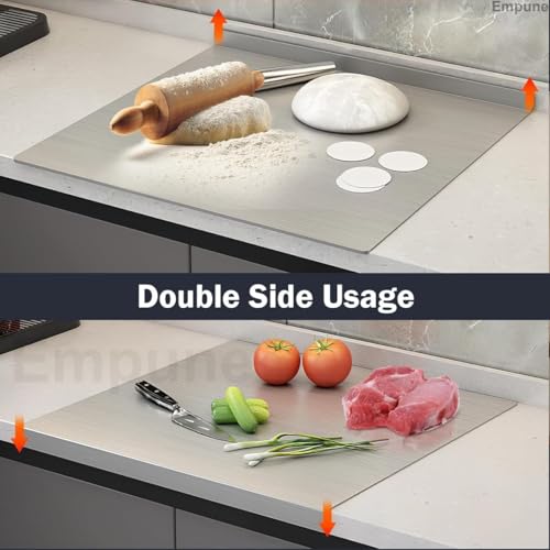 Image of REDSKY Chopping Board for Kitchen Vegetable Cutting Board, Metal Board, Vegetable Cutter Board, Durable Cutting Counter top Board /Chopping Board (42cm x 32cm) (Platform, L)
