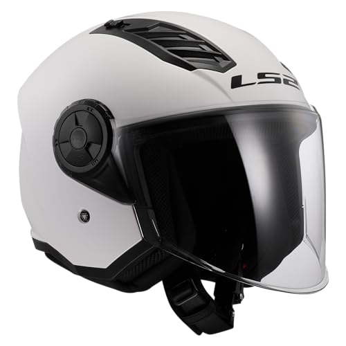 Casco LS2 Airflow II Solid Blanco para Moto Jet Urbano Unisex 6