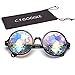 OMG_Shop Kaleidoscope Rainbow Glasses Prism Refraction Goggles for Festivals (Black)