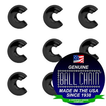 3/8" Black Open Ball - Open Ball Chain Beads - Pack of 12