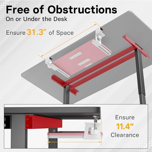 Image of BONTEC Under Desk Keyboard Tray, Pull-Out Keyboard & Mouse Platform
