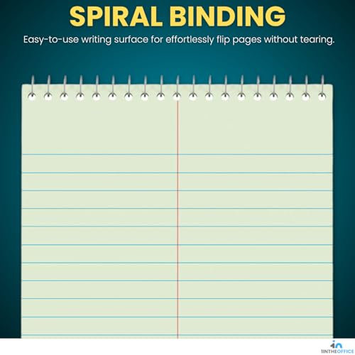 Bloc-notes à spirale vert Gregg pour organiser vos notes sans ratures - 4