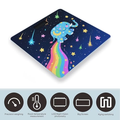 Báscula digital Colorful Elephant para baño 400 lb miniatura 3