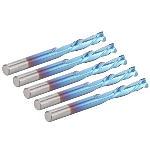 Milling Cutter Tungsten Steel High Wear 5 Piece Milling Cutter 3.175x15x40mm for Industrial Supplies