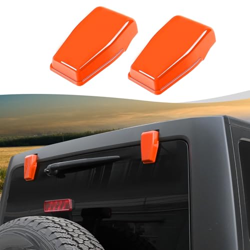 Bisagra decorativa para ventana trasera de Jeep Wrangler JKU, embellecedor naranja duradero