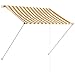 Tidyard Los toldos retractables para Jardin y Ventanas toldos Balcones Amarillo y Blanco 150 x 150 cm (Anchura x Altura)