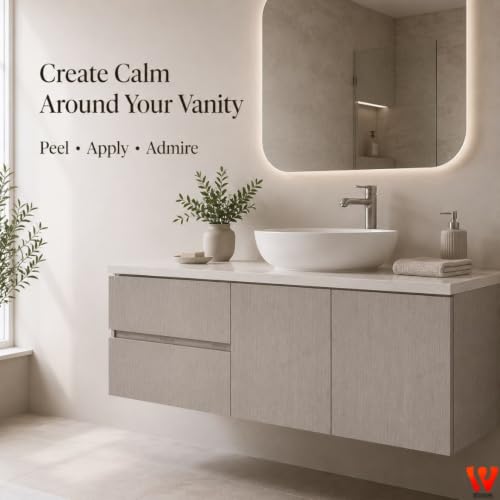 Image of WISDOM Wood Grain Wallpaper Peel and Stick Self-Adhesive Removable Waterproof Textured Thick Vinyl Contact Paper for Cabinet, Wall, Furniture, Countertop 24x120 in, Faded Brown