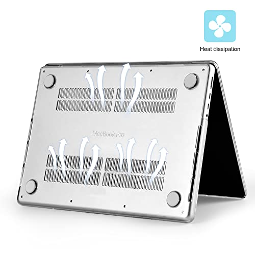 Eoocoo Compatible For Macbook Pro 14 Inch Case 2023 2022 2021 Release M2 A2779 A2442 M1 Pro M1 Max Chip, Hard Shell Cases With Keyboard Cover, Screen Protector - Crystal Clear #TOP2