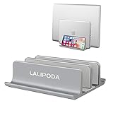 Vertical Laptop Stand,Double Desktop Stand Holder with Adjustable Dock (Upgraded Dock Version, Up to...