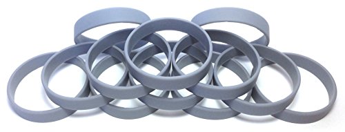 Image of TheAwristocrat 1 Dozen (12) Multi-Pack Blank Rubber Wristbands Silicone Bracelets - Select from a Variety of Colors