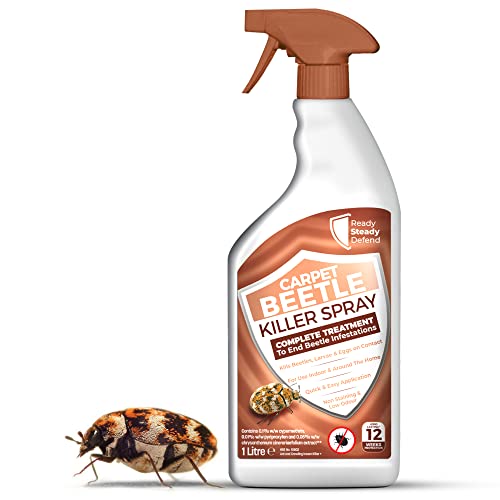 Carpet Beetle Killer Spray | 1 Litre | Complete Infestation Treatment To End Life Cycle of Beetles, Larvae & Eggs |…