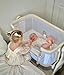 HARPPA Cuddly 3 in 1 Rocking Bassinet, Baby Bassinet Bedside Sleeper with Soft Mattress, Mesh Sides, 5 Adjustable Heights & Wheels for Newborns