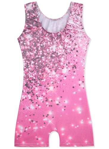 Image of HOZIY Gymnastics Leotards for Girls Unicorn Aurora Rainbow Mermaid Dinosaur Cupcake Sparkle Biketard Toddlers Kids Children