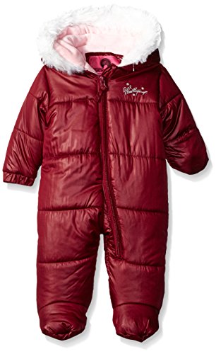 Weatherproof Baby Puffer Polyfilled Pram, Merlot, 6/9M