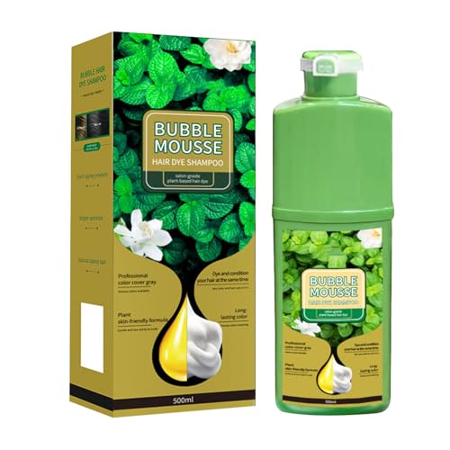 Bubble Mousse - Tinte para el cabello (500 ml, colorante de espuma, tinte intensivo con bálsamo reflejo brillante, crema fundida)