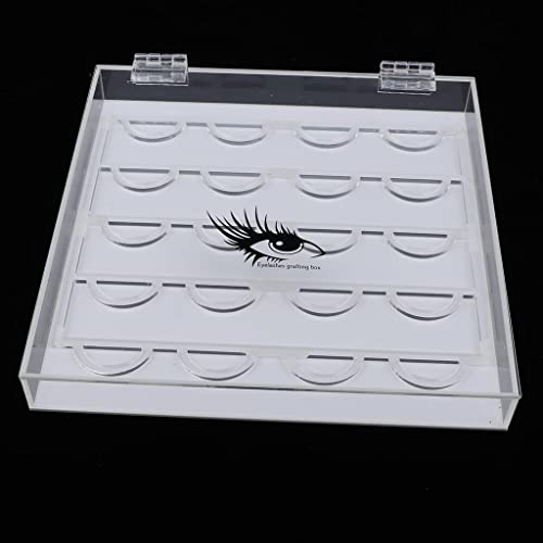 Transparent Acrylic Eyelash Display Stand Holder Organize Case Free, Beauty Salon Storage Box Makeup Vanity Cosmetic Organizer, Clear Portable Travel Gift for Women Girls image 4