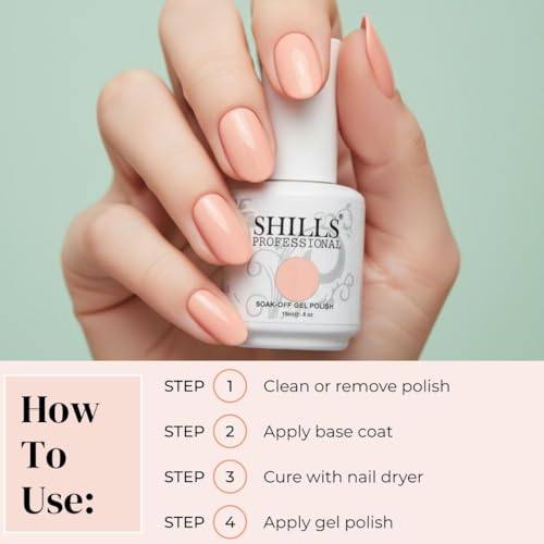 Image of Shills Professional Uv /Led Soak Off Gel Polish (Gel Nail Polish) Glossy Finish Nail Polish Color Shade 04, 15 Ml