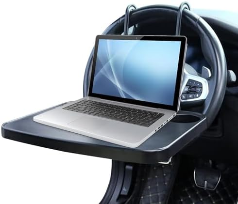 Escritorio de Coche para Volante, Bandeja de Asiento Plegable | O...