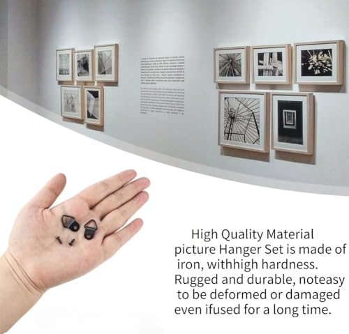 Image of 100 Pack Steel Picture Hangers with 100pcs 8mm Screws,Light Duty D Rings for Clock Small Triangle Picture Hangers for Hanging Clock Paintings Artwork Picture Frame Hook Photos