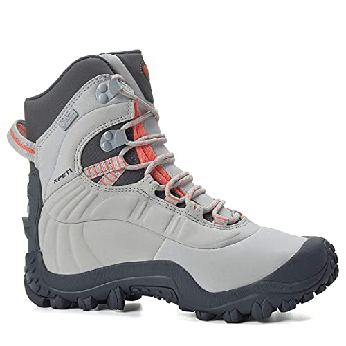 Manfen Women's Hiking Lightweight Waterproof Hunting Ankle Support Boots, White, 8 #TOP3