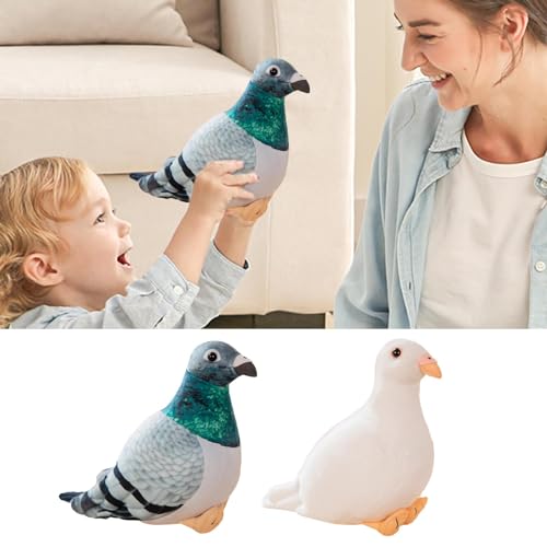 ぬいぐるみふわふわハト ハトぬいぐるみ 鳩の 鳩 リアル 鳥モデル 動物模型 柔らかい枕の鳩のおもちゃ シミュレーション動物 面白い鳥の 鳥ギフトホームデコレーション
