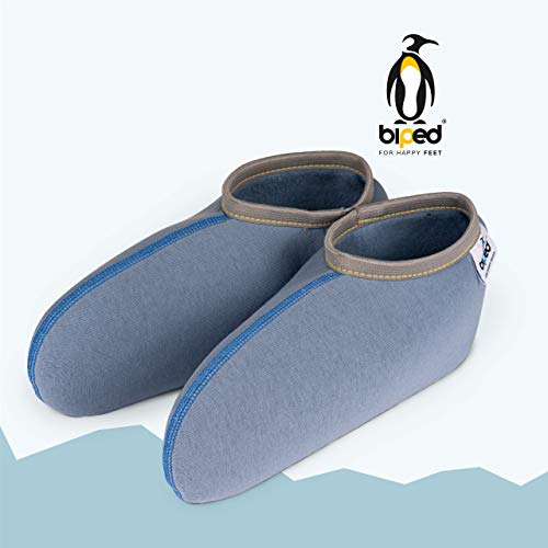 biped Stiefelsocken PINGUIN - wärmende Socken für Gummistiefel, für Freizeit und Beruf - Füßlinge für Damen und Herren als Hausschuh Ersatz oder Gästeschlappen - made in Germany - z2743(39-40)
