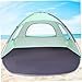 Beach Tent, Sun Protection Ventilated Beach Tent, Lightweight Sun Shelter with 3 Windows, Foldable Beach Tent Canopy, Easy Setup Windproof Beach Shade for 3 Persons 83x55x46 Inch