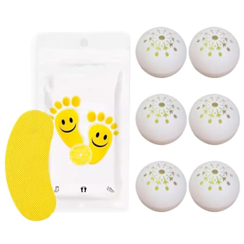 Bolas Desodorantes Para Zapatos, Refrescantes para Zapatillas, Bolas para zapatos antiolor, 6PCS Desodorantes Reutilizables Para Zapatillas,Duradero Y Fácil-Use parche desodorante