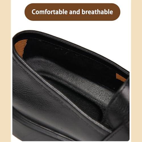 Men's Simple Fashion Thick Sole Slip On Dress Shoes，New Vintage Trendy Casual and Versatile Breathable Casual Leather Shoes4