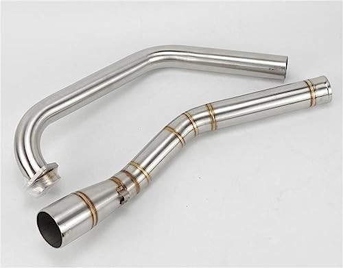 FACSER Sistemas y Tubos de Escape para Yamaha para YZF-R15 para YZF para R125 para MT15 2008-2019 Silenciador Motocicleta Tubo Enlace Medio Delantero Tubo De Escape De Motocicleta (Talla : A)