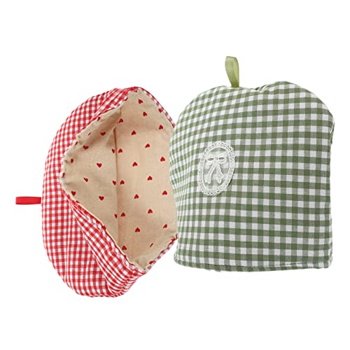 Ciieeo 2pcs Tea Cozy Insulated Cover for Teapots Reusable Warm Cover for Winter Use for Keeping Tea Hot Warm Machine Washable