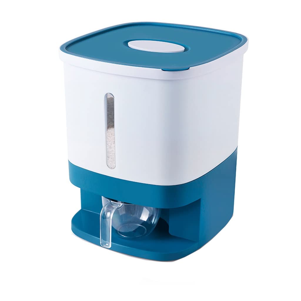 Boîte de riz scellé SSDD distributeur bleu pour une cuisine propre et ordonnée