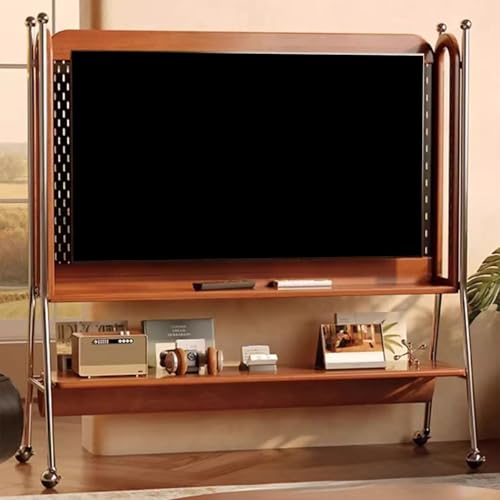 Soporte móvil para TV con ruedas y estante ajustable