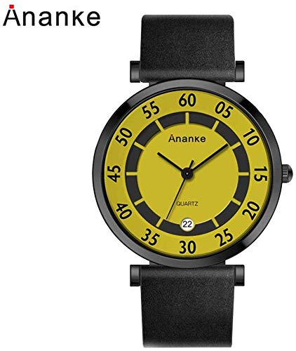 Studentenuhr wasserdichte Lederband Herrenuhren Edelstahl (Dekoration Kalender Kleine DREI Nadel) Fünf Farben