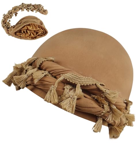 Image of Satin Lined Halo Turban for Men Women Vintage Head Wraps Beanies Sleep Cap Turban Durag for Locs Dreadlocks