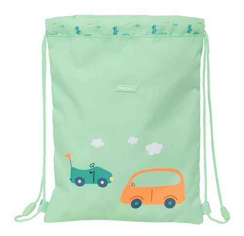 Safta PREESCOLAR COCHES Mochila infantil plana fácil de cuidar mochila ideal para crianças de diferentes faixas etárias, confortável e versátil, qualidade e resistência, 26 x 1 x 34 cm,