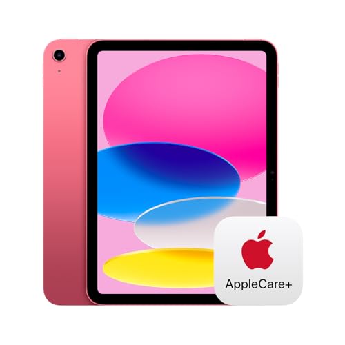 Apple iPad 11-inch: A16 chip, 11-inch Model, Liquid Retina Display, 256GB, Wi-Fi 6, 12MP Front/12MP Back Camera, Touch ID, All-Day Battery Life — Pink with AppleCare+ (2 Years)