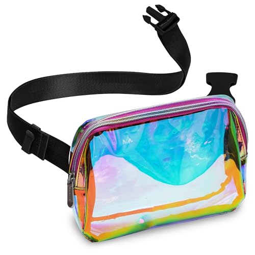 Laser Gold Pink Crossbody Belt Bag for Women Stylish Fanny Pack Functional and Fashion Waist Packs for Travel Festivals and Everyday Use