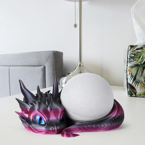 Soporte Echo Dot 5ª Generación Dragon Negro Altavoz Inteligente 3D 3