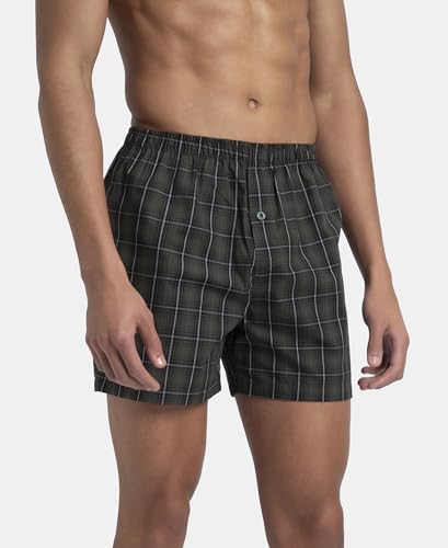 Image of Jockey 8222 Men's Super Combed Mercerized Cotton Woven Printed Inner Boxers with Ultrasoft and Durable Inner Waistband (Pack of 2)