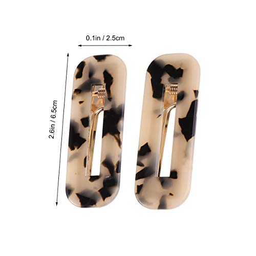 2 Pinzas de Pelo Estilo Vainilla con Estampado Leopardo miniatura 2