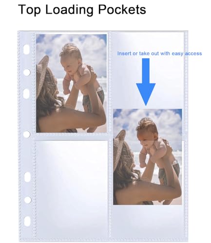 30 Pack 240 Pockets 2.5x3.5” Photocard Sleeves for 6 Ring A5 Binder, Ultra-Clear K-pop Photocard Sleeves, Double-Sided 4 Pocket Photo Pages, Top Loading Photo Sheet Protector for P image 4