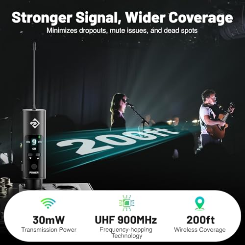 Image of Phenyx Pro UHF Wireless in-Ear Monitor System, Professional IEM System w /Stereo Monitoring, 16 Frequencies, 200 ft Range, Transmitter & Beltpack Receiver for Studio, Bands, Live Performance (PDP-M)