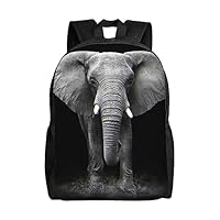 AABSTBFM 3d Gray Elephant Lightweight School Backpack Classic College Rucksack School Bags 15 Inch Laptop School Daypack For Girls Boys