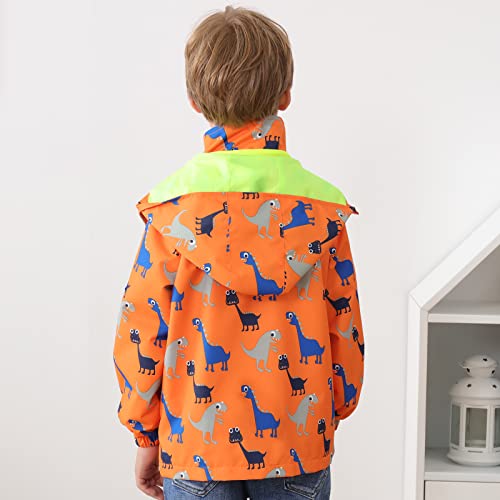 Image of HZXVic Toddler Boys Raincoat Waterproof,Lightweight Kids Rain Poncho Jacket Windbreaker Outwear Coat