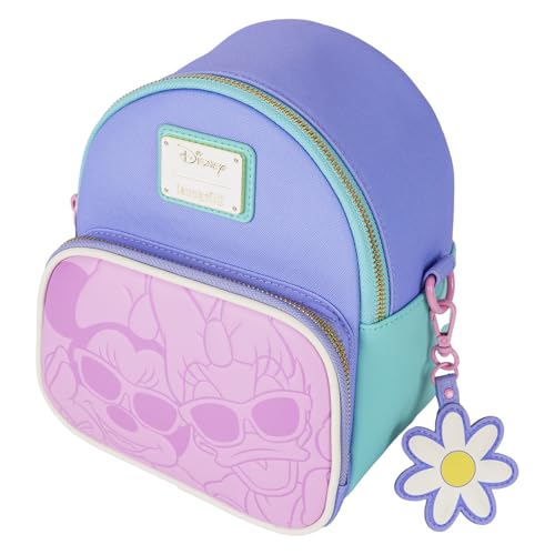 Image of Loungefly Disney Daisy Duck & Minnie Mouse Mini Convertible Backpack