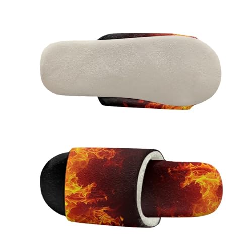 Open Toe Slipper, Anti Slip Home Shoes Flannel Slip On Bedroom Slippers for Indoor Outdoor4