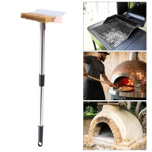 Brosse pour four à pizza avec grattoir robuste de cuisine