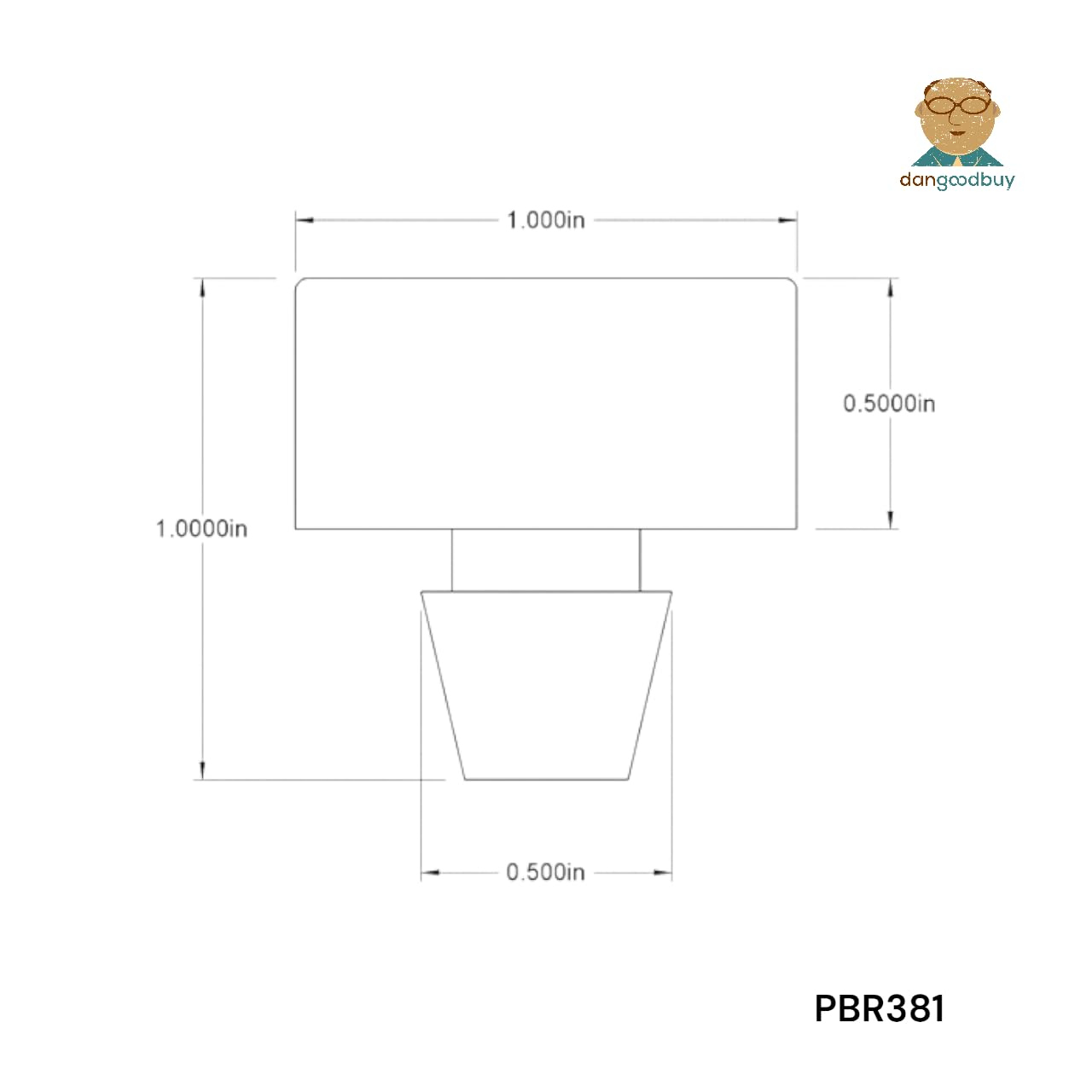Push-in Rubber Grommet Bumper Fits 3/8" Hole - 1/2" Diameter - 1/2" Height - 1/8" Panel Thickness (24 Pack)