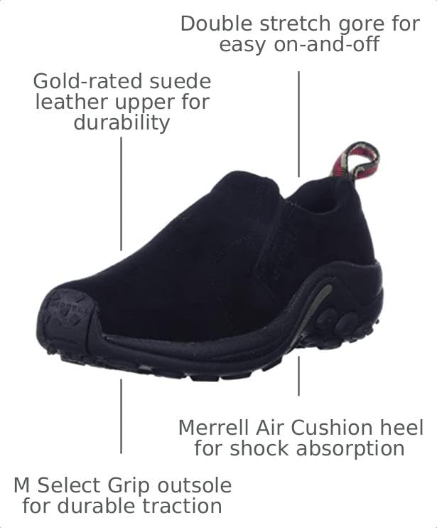 Image of Merrell Mens Jungle Moc Leather Waterproof Ice+Moccasin | Outdoor Shoes